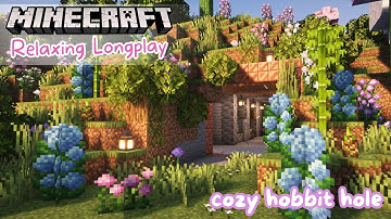 Minecraft Longplay | Cozy Flower Field Hobbit Hole (no commentary)