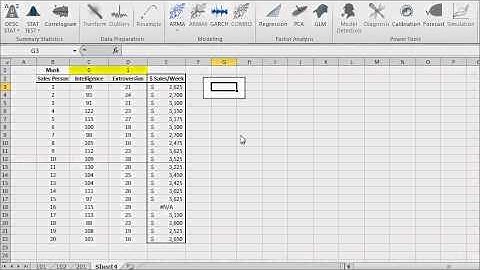 Regression stability Test (Chow Test) in Excel