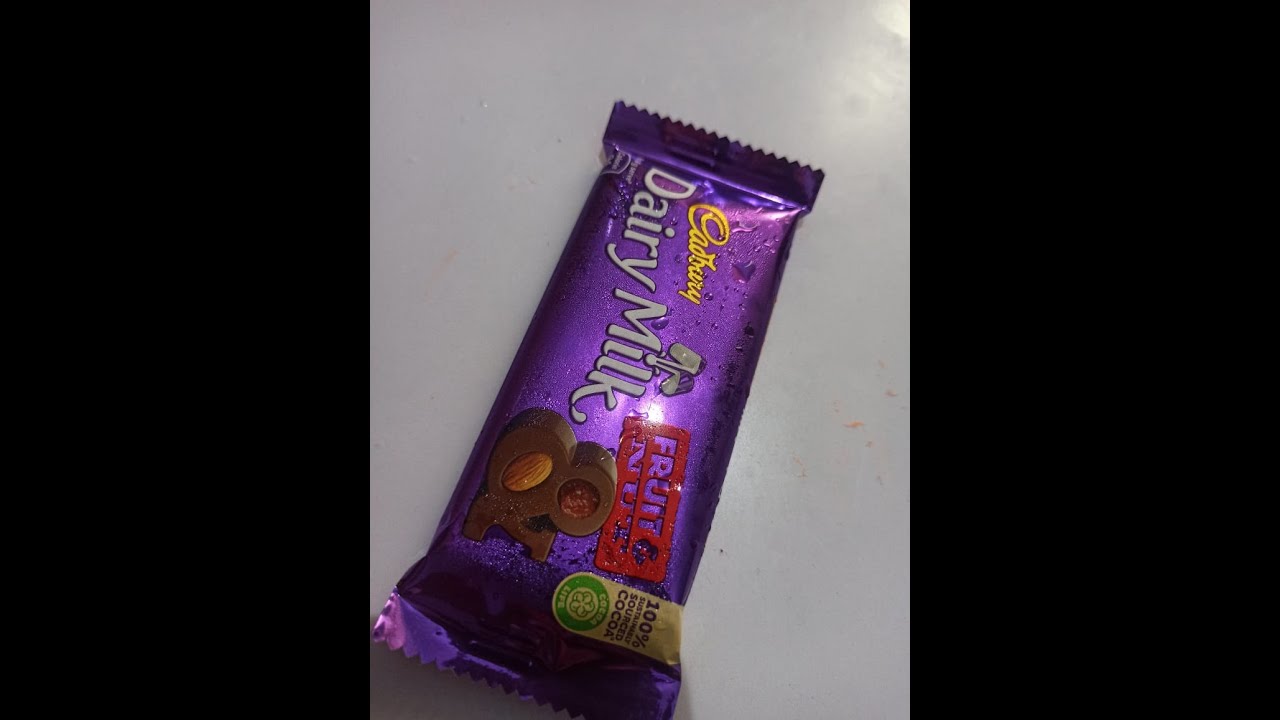 Cadbury fruit and nut chocolate unwrapping Riya Rowdy YouTube