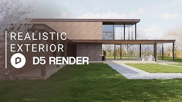 Realistic Exterior Render with D5 Render | Private House 333 | Downloadable Project File Included
