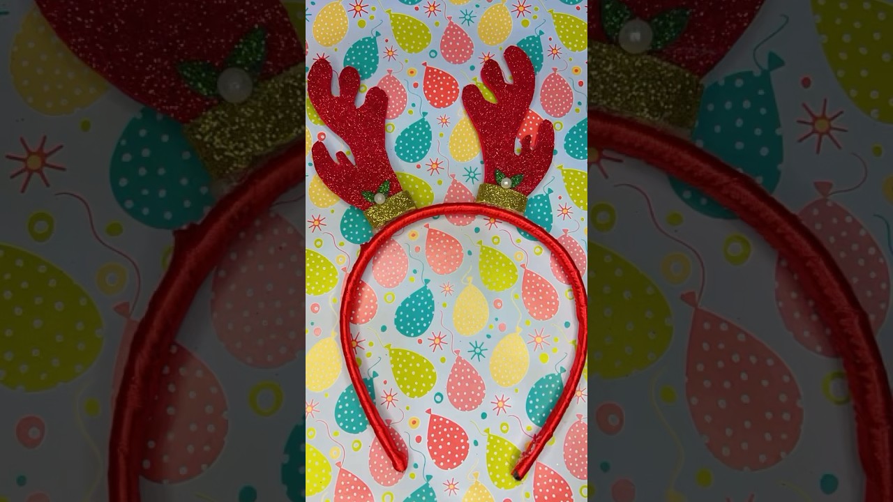 Christmas hair band/diy Christmas headband /how to make Christmas hairband # Christmas # trending￼