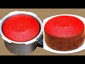 Red Velvet Sponge Cake in Pressure Cooker | Basic Sponge Cake Recipe | Red Velvet Cake Without Oven