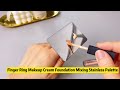 Finger Ring Makeup Cream Foundation Mixing Stainless Palette