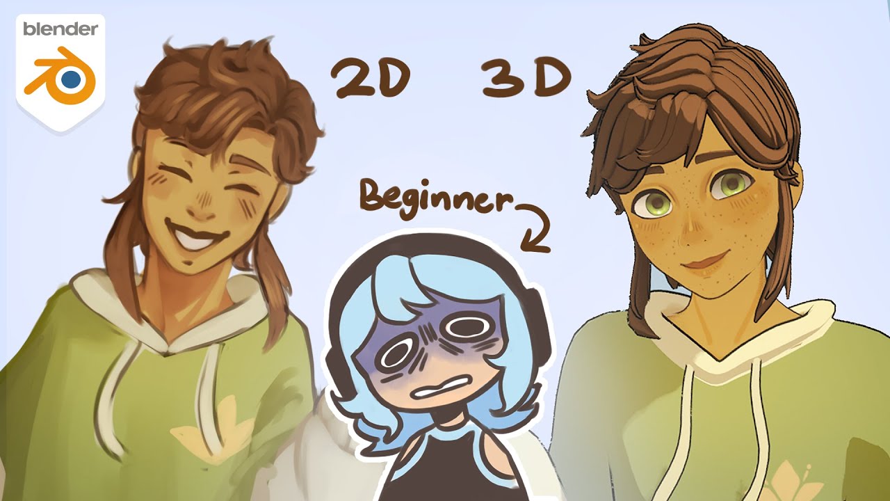 I turned my 2d character into a 3d Model! - YouTube