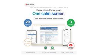 ADHD Bookkeeper Planner Spreadsheet Walkthrough — Clients, Closes & Deadlines (Excel/Sheets)