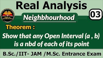 Real Analysis 2.3 [ Theorem: Any Open Interval is a nbd of each of its point ] #hnbgu #real_analysis