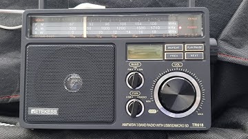 Radio Slovakia via WRMI 7780 kHz Shortwave on Retekess TR618 portable receiver