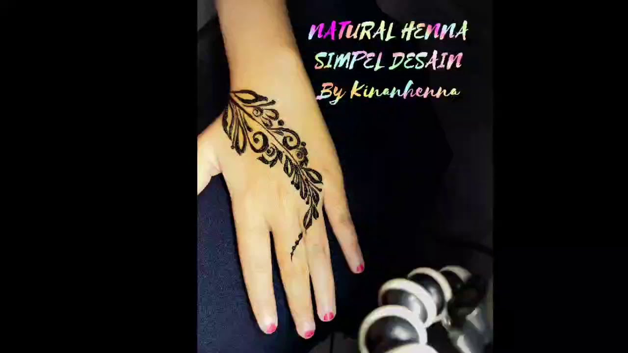  Simple  Natural Henna  Desain  By Kinanhenna 1 YouTube