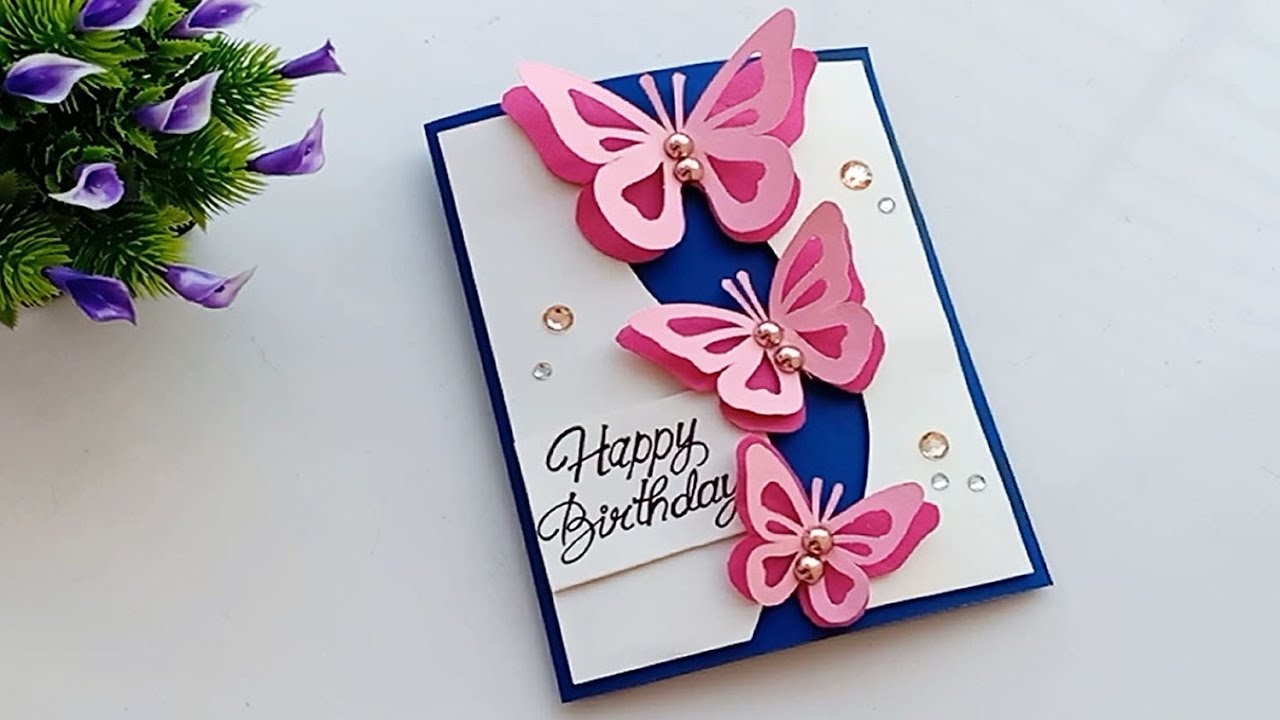 How To Make Birthday Card Handmade Easy Card Tutorial YouTube