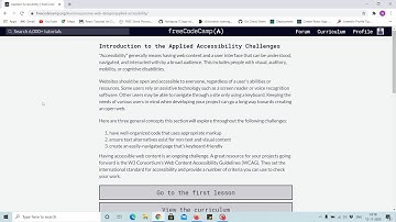 Introduction - Applied Accessibility - free code camp (Explained)