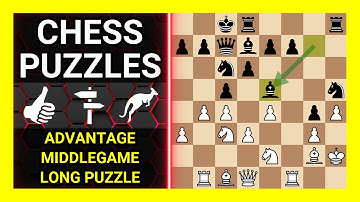Chess Puzzles to Practice. Themes: Advantage, Middlegame, Long puzzle. Learn Chess