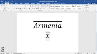 How to Put a Line Above a Letter or word in Word