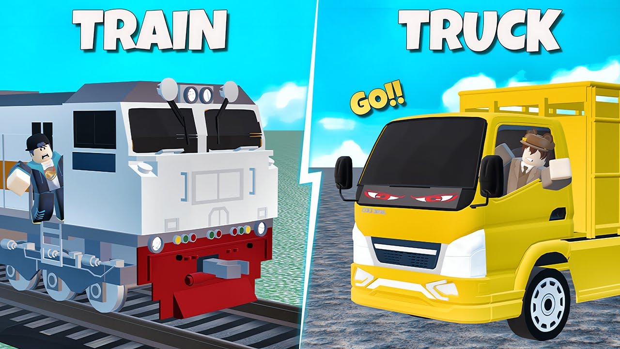 WOW 1000%!! Kereta VS Truck dan Bus Telolet, Siapa Menang? 🗿🔥🚚 | Train Vs Cars Remastered Indonesia