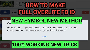 How To Make Full Overlite Facebook Id On Android With New Symbol | Overlite Fb Id New Tricks 2019