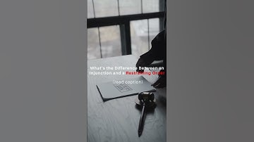 What is the difference between an injunction and a restraining order?