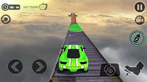 Green Car Driving Stunts Levels 1 - Impossible Stunt Car Tracks 3D: Android GamePlay