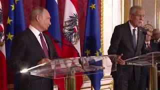 Пресс-Конференция С Федеральным Президентом Австрии Александром Ван Дер Белленом