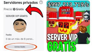 COMO TENER un SERVIDOR PRIVADO GRATIS✅ en Steal a Brainrot , Roba un Brainrot Roblox