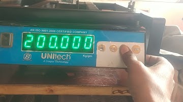 Unitech scale calibration