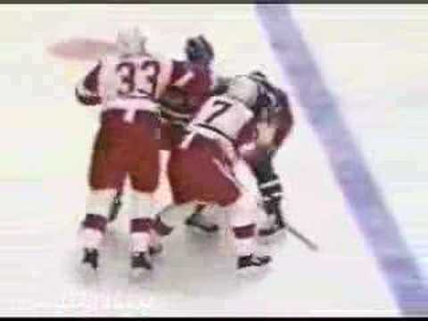 Probert vs Domi, Red Wings at Rangers Feb 9, 1992