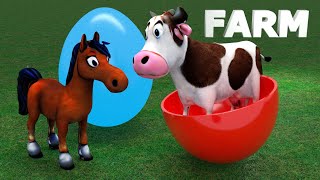 Farm Animals 3d hidden in eggs | CzyWieszJak