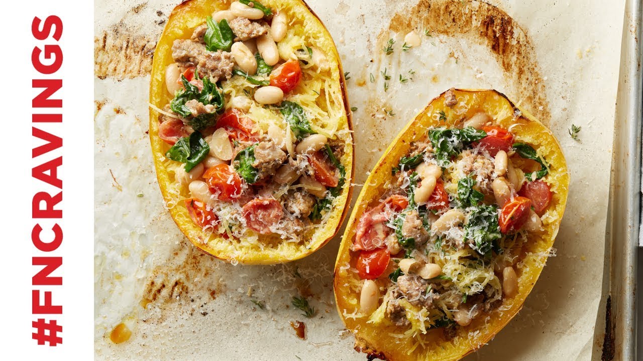 Roasted Stuffed Spaghetti Squash | Food Network - YouTube