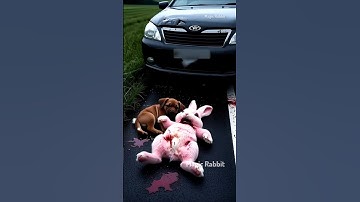 Bunny Jumped to Save a Duckling🐤 but Couldn’t Save the puppy💔 #MagicRabbit #HeroBunny #AnimalRescue