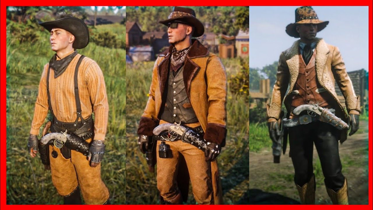 Red Dead Online Orange outlaws outfits YouTube