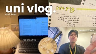 UNI VLOG 📚 | psych diaries | lots of paper note-taking, study with me, psychology