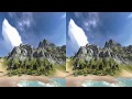 Virtual reality travel  3d extreme stereoscopic 