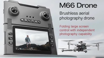 M66 Max Drone 8K Dual Camera 4.5" LCD Screen Remote Optical Flow Brushless Motors Obstacle Avoidance