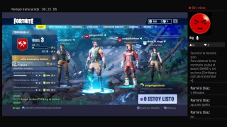 Directo de fortnite con 3 amigos