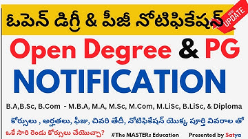 BRAOU Open Degree & PG Admission 2025 | BA BSc BCom MA MSc MCom MBA MSW  Eligibility, Fee, Last Date