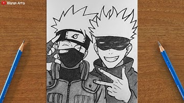 How to Draw Kakashi and Gojo || Easy Drawing Tutorial for Beginners || Anime Drawing