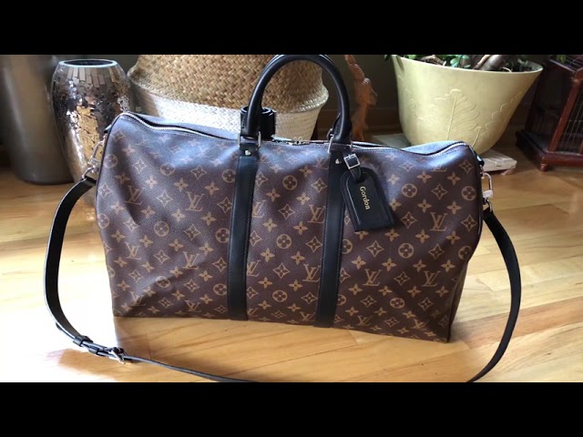 Louis Vuitton Monogram Macassar Canvas Keepall Bandouliere 45 Bag Louis  Vuitton