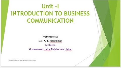 Introduction to Business Communication