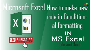 How to make new rule in Conditional formatting in Excel II Urdu and Hindi