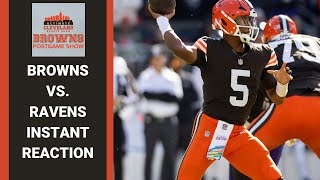 CLEVELAND BROWNS VS. BALTIMORE RAVENS INSTANT REACTION: Jameis Winston makes his 1st start since '22