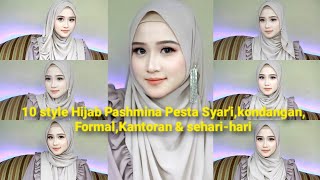 10 Simple Pashmina Hijab Tutorial Styles For Invitations, Formal, Applications, Offices and Daily