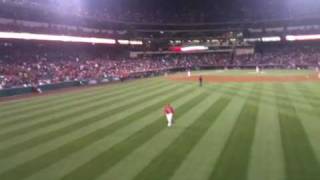 Bobby Abreu waving hi to Cindy :)