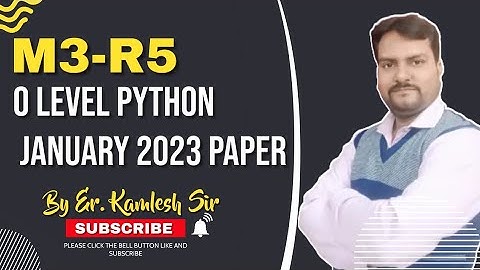 #NIELIT O Level | #M3R5 | #Python | #MCQ Paper | #KAiSH | #Viral | #Trending | #Youtube