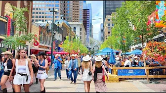 CALGARY Stampede 2025 - Downtown and Stampede Park Walking Tour | 4K