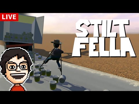 激ムズな竹馬でゴールを目指すゲームで遊ぶ！｜Stilt Fella