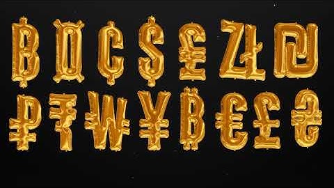 Foil Balloons Currency & Numbers - After Effects Template