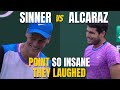 This alcaraz  sinner point was so ridiculous they laughed indian wells 2024