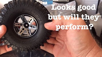 First thoughts of Injora 1.9 beadlock wheels and super swamper tires ($39)