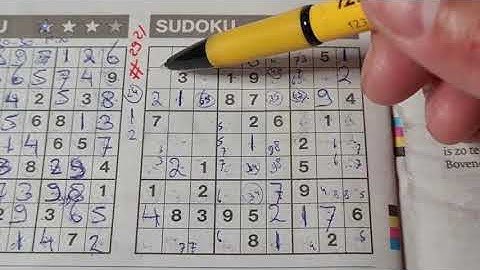 (#2921) Wednesday. Four Stars Sudoku puzzle. Bonus Extra edition. 06-09-2021 Extra part 2 of 4