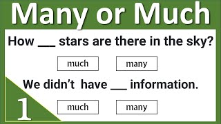 Much and Many Quiz | Grammar Test