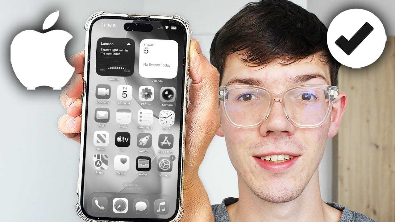 How To Make iPhone Screen Black and White - Step By Step - YouTube