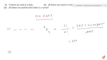 How many words, with or without meaning can be made from the letters of the word MONDAY, assumin...